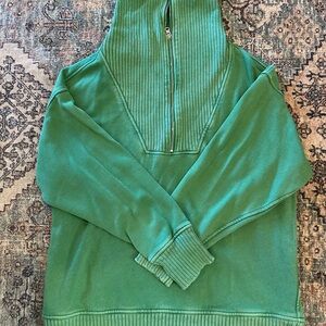 Aerie Vibrant Green Cowl Neck Sweater